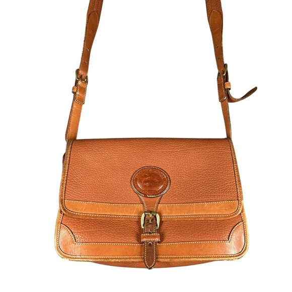 Vintage Dooney & Bourke All Weather Leather Shoulder Crossbody Bag USA 11x8 Inch - Picture 1 of 15